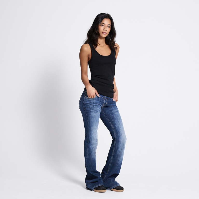 Basic ribbed tank top "Johanna" Black 2